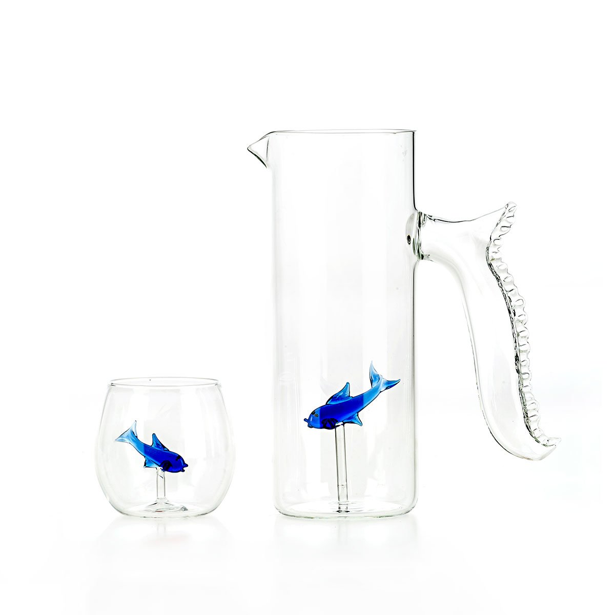 Little Fish Glasses with Rounded Shape from Casarialto, Set of 4