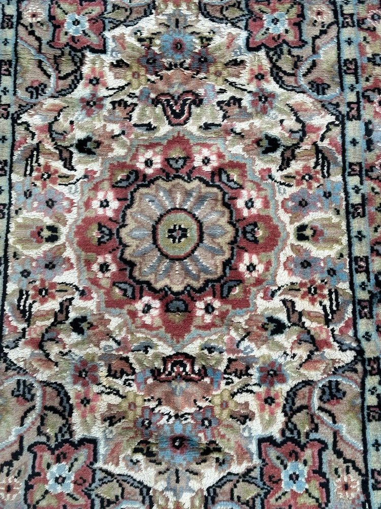 Little Vintage Silk and Wool Pakistani Rug from Bobyrugs, 1980s