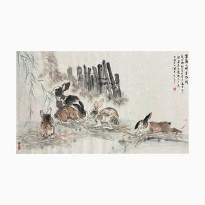 Liu Ziyu, Leisurely Bunny, 2023, Ink on Paper-CHG-2030590