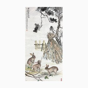 Liu Ziyu, Rabbits Get Fat in Autumn, 2023, Ink on Paper-CHG-2030595