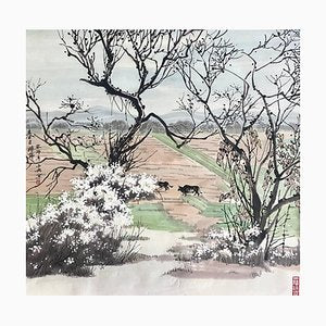 Liu Ziyu, Spring in the Suburbs, 2023, Ink on Paper-CHG-2030584