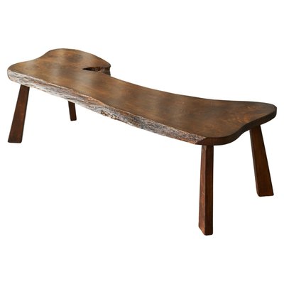 Live Edge Elm Coffee Table, 1940s-FEW-2024248