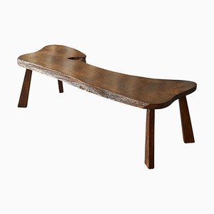 Live Edge Elm Coffee Table, 1940s-FEW-2024248