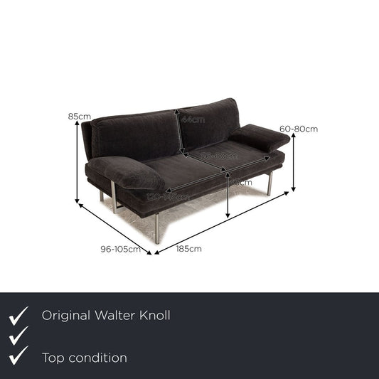 Living Platform Fabric Two-Seater Sofa in Gray from Walter Knoll