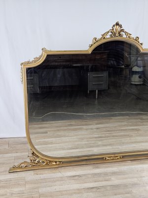 Living Room Mirror in Golden Wood, Italy, 1960s-ZUW-1731635