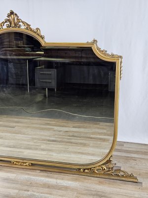 Living Room Mirror in Golden Wood, Italy, 1960s-ZUW-1731635