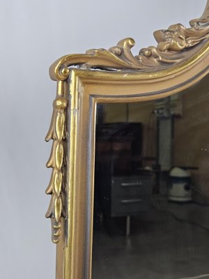 Living Room Mirror in Golden Wood, Italy, 1960s-ZUW-1731635