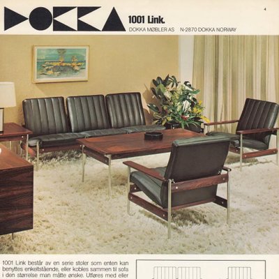 Living Room Set by Sven Ivar Dysthe for Dokka Møbler, 1960s, Set of 4-ZT-1816921