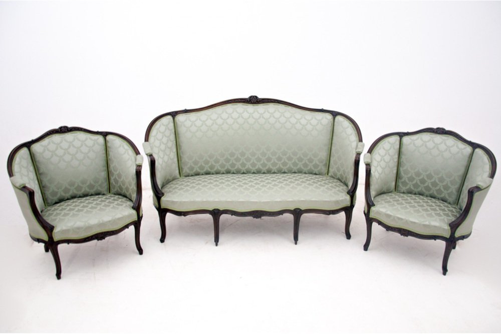 Living Room Set, France, 1870s, Set of 3