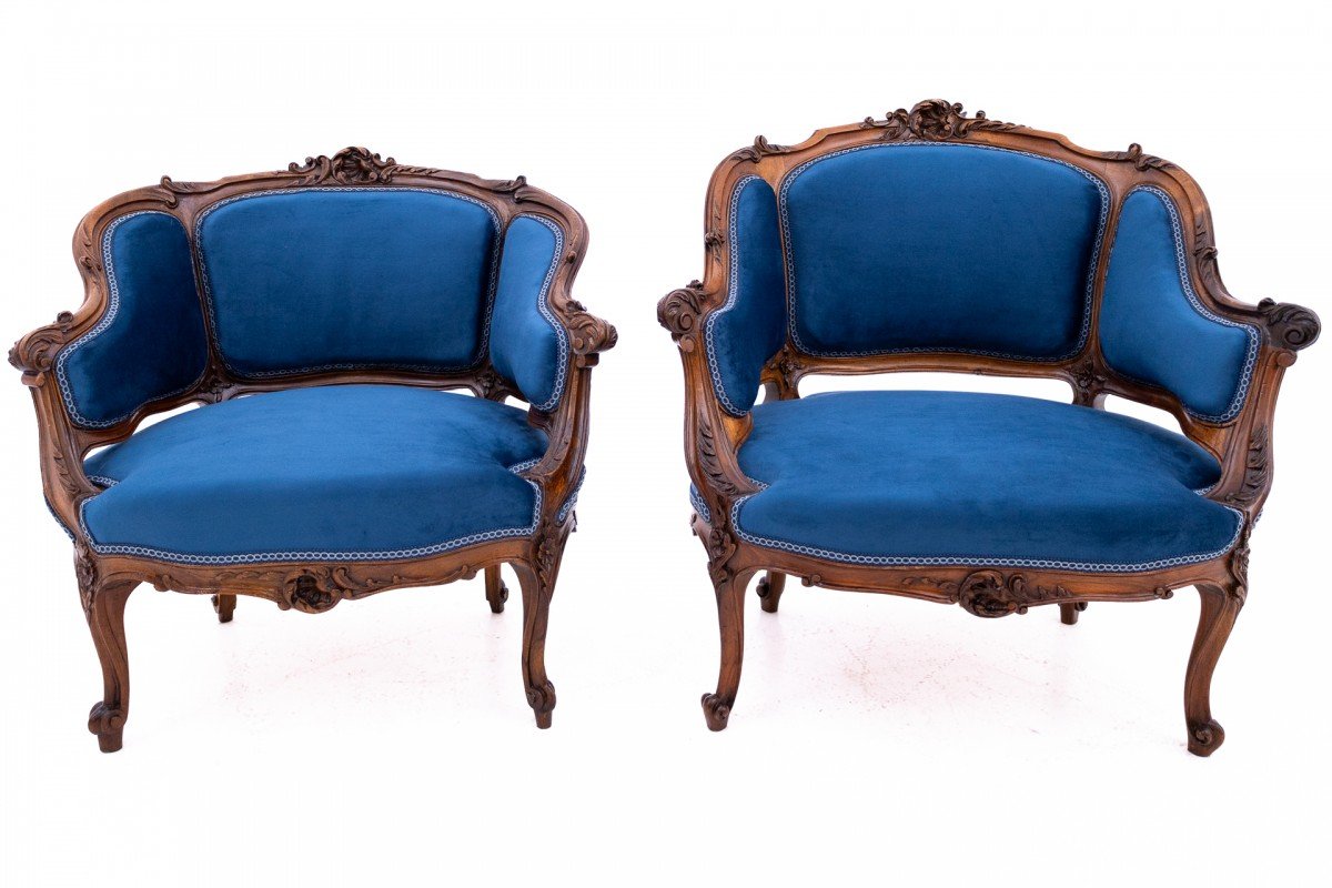 Living Room Set, France, 1880, Set of 3