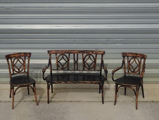 Living Room Set from Baumann, 1900s, Set of 3-ABK-2032025