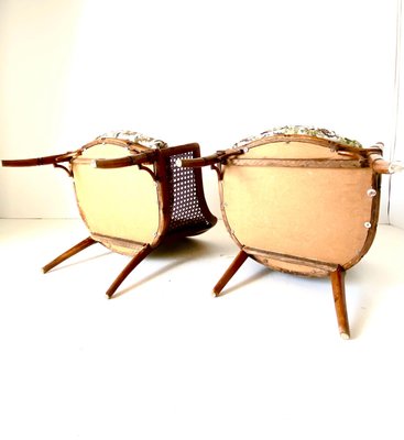 Living Room Set in Fake Bamboo and Rattan from Giorgetti Italia, 1970s, Set of 3-TOI-1742906