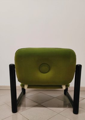 Living Room Set in Green and Black, 1970s, Set of 3-AKW-2021600