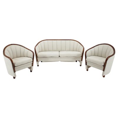 Living Room Set in the Style of Gio Ponti, Italy, 1950s, Set of 3-TZ-1062769