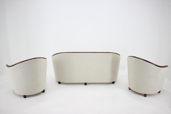 Living Room Set in the Style of Gio Ponti, Italy, 1950s, Set of 3-TZ-1062769