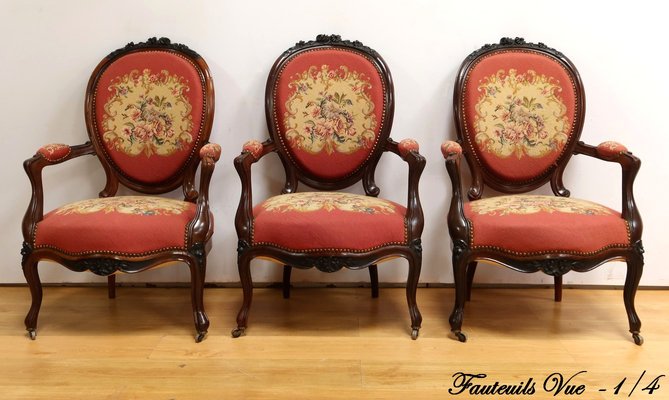 Living Room Set, Mid 19th Century, Set of 7-RVK-2024495