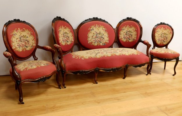 Living Room Set, Mid 19th Century, Set of 7-RVK-2024495