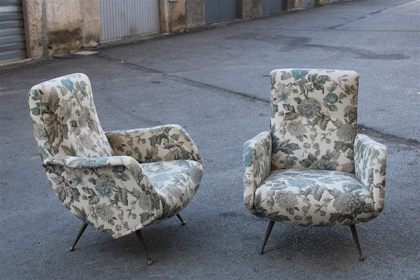 Living Room Set Sofa with Armchairs by Isa Bergamo for Isa Aldo Morbelli, 1950s, Set of 3-EH-2023707