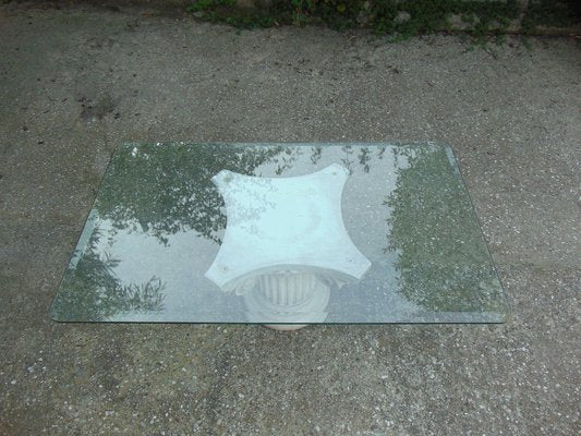 Living Room Table in Glass, 1980s-GZF-1419837