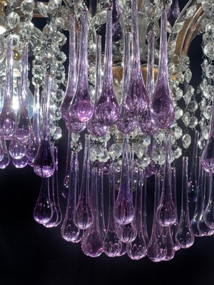 Liz Taylor's Tears Murano Chandelier, 1950s-OVO-1746730