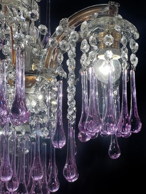 Liz Taylor's Tears Murano Chandelier, 1950s-OVO-1746730