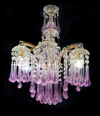 Liz Taylor's Tears Murano Chandelier, 1950s-OVO-1746730