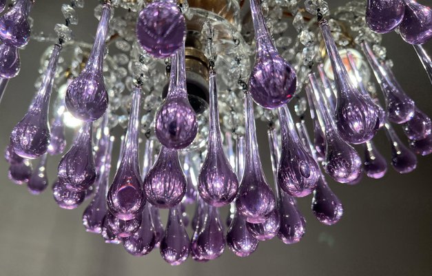 Liz Taylor's Tears Murano Chandelier, 1950s-OVO-1746730