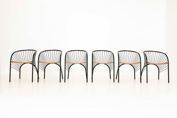 Lizie Dining Chairs by Regis Protiere for Pallucco, Italy, 1984, Set of 6-UQV-1061082