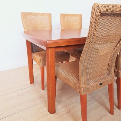 Lloyd Loom Rattan Side Chairs, 1980s, Set of 4-WK-2027862