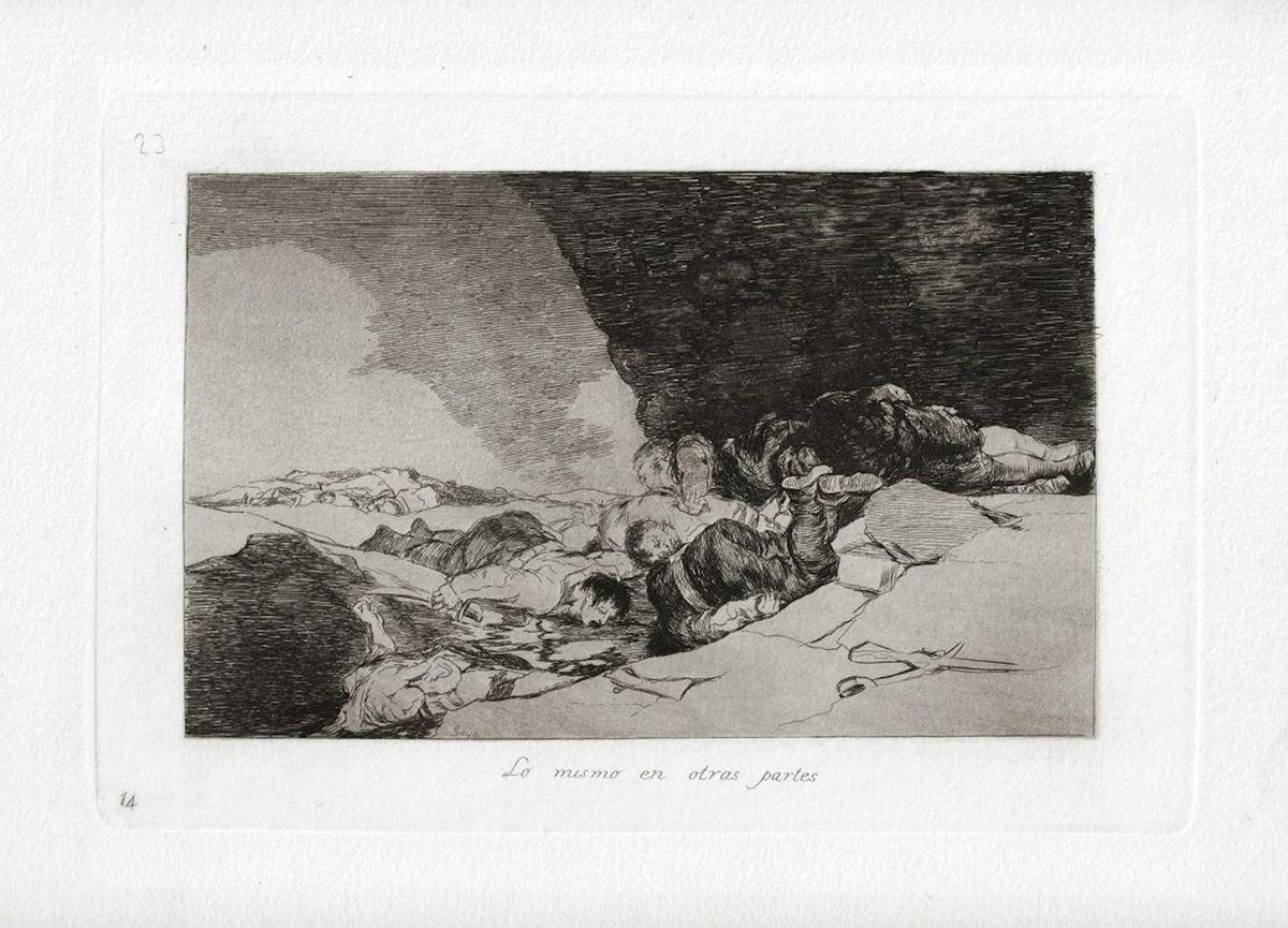 Lo Mismo en Otras Partes - Original Etching by Francisco Goya - 1863 1863