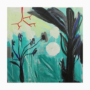 Lola Galanes, Composition with Trees, 2000s, Acrylic on Canvas-NE-1384397