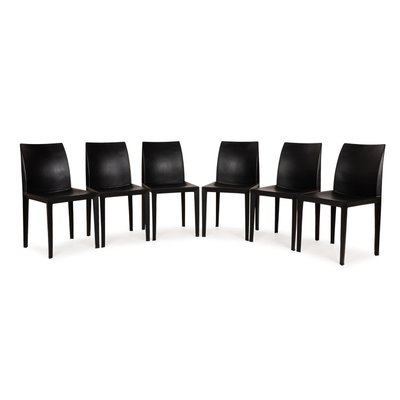 Lola Leather Chairs from Poltrona Frau, Set of 6-RQW-2028460