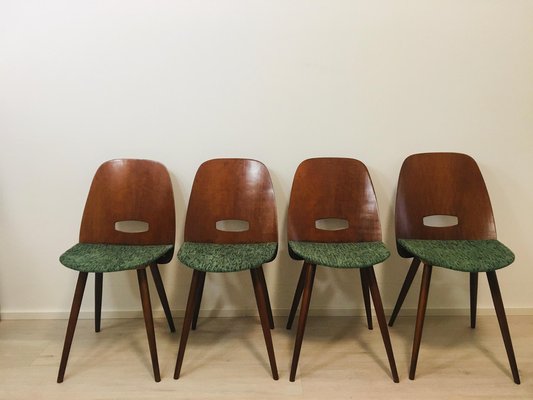 Lollipop Dining Chairs by Frantisek Jirak for Tatra, 1960s, Set of 4-YNX-980980