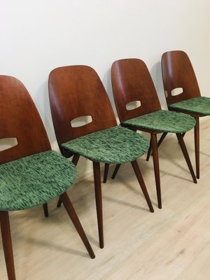 Lollipop Dining Chairs by Frantisek Jirak for Tatra, 1960s, Set of 4-YNX-980980