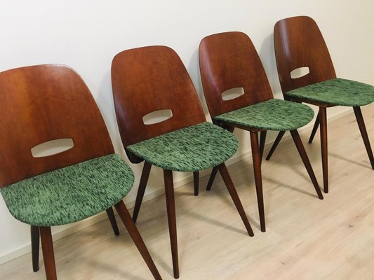 Lollipop Dining Chairs by Frantisek Jirak for Tatra, 1960s, Set of 4-YNX-980980