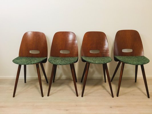 Lollipop Dining Chairs by Frantisek Jirak for Tatra, 1960s, Set of 4-YNX-980980