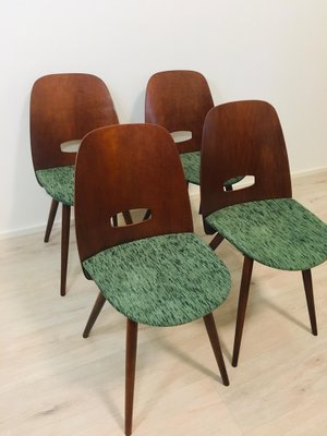 Lollipop Dining Chairs by Frantisek Jirak for Tatra, 1960s, Set of 4-YNX-980980