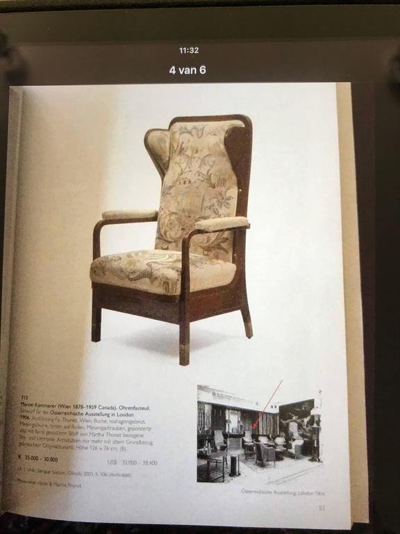 London Wingchair by Marcel Kammener and Martha Thonet, 1906