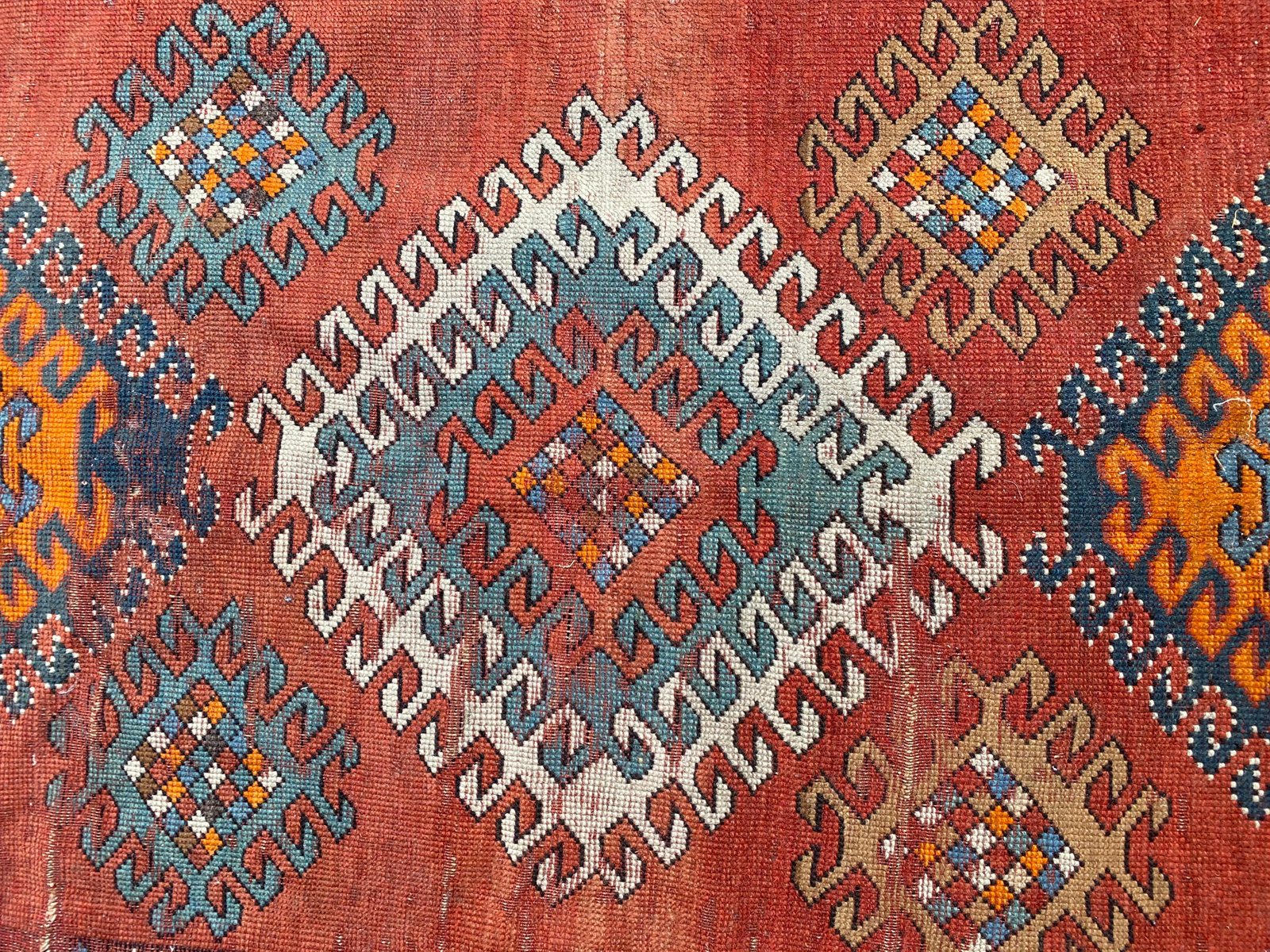 Long Antique Kazak Runner