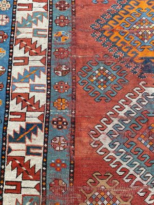 Long Antique Kazak Runner-YMM-1096517