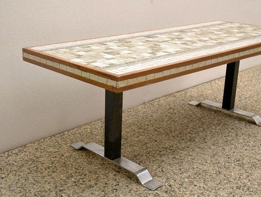 Long Coffee Table in Ceramic Mosaic, Italy, 1970s-HS-824151