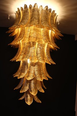 Long Golden Murano Glass Chandelier-YF-1104623