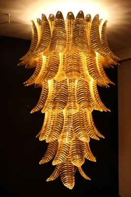 Long Golden Murano Glass Chandelier-YF-1104623