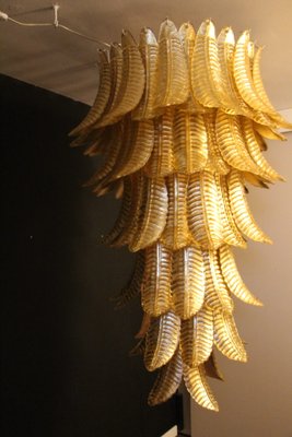 Long Golden Murano Glass Chandelier-YF-1104623