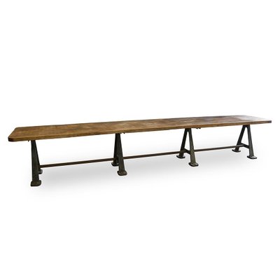 Long Industrial Dining Table-NQ-1756168