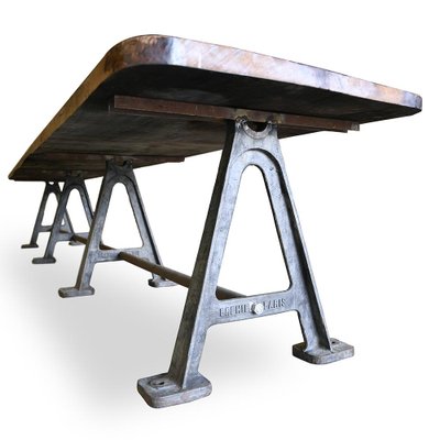 Long Industrial Dining Table-NQ-1756168