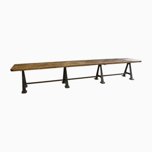 Long Industrial Dining Table-NQ-1756168