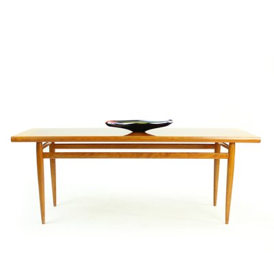 Long Mahogany and Teak Coffee Table, 1970s-UL-868716