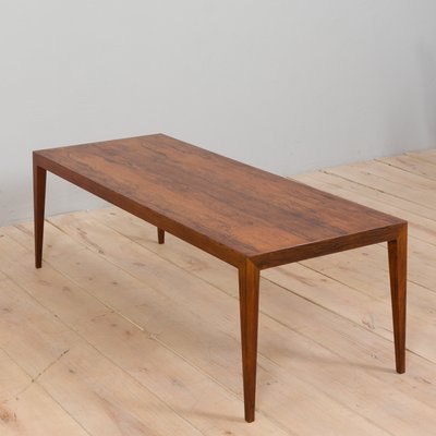 Long Mid-Century Danish Rosewood Coffee Table by Severin Hansen for Haslev, 1960s-UE-1389304