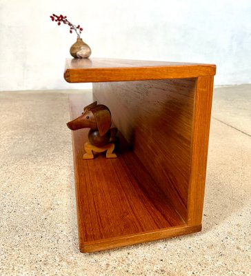 Long Minimalist Teakwood Wall Shelf, Germany, 1960s-JP-1765046